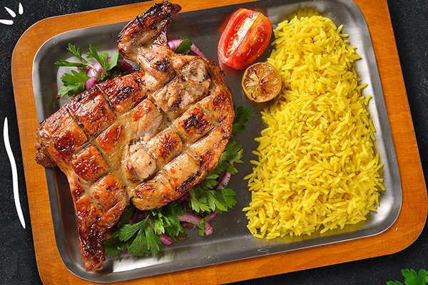 ربع كفتة + نصف فرخة