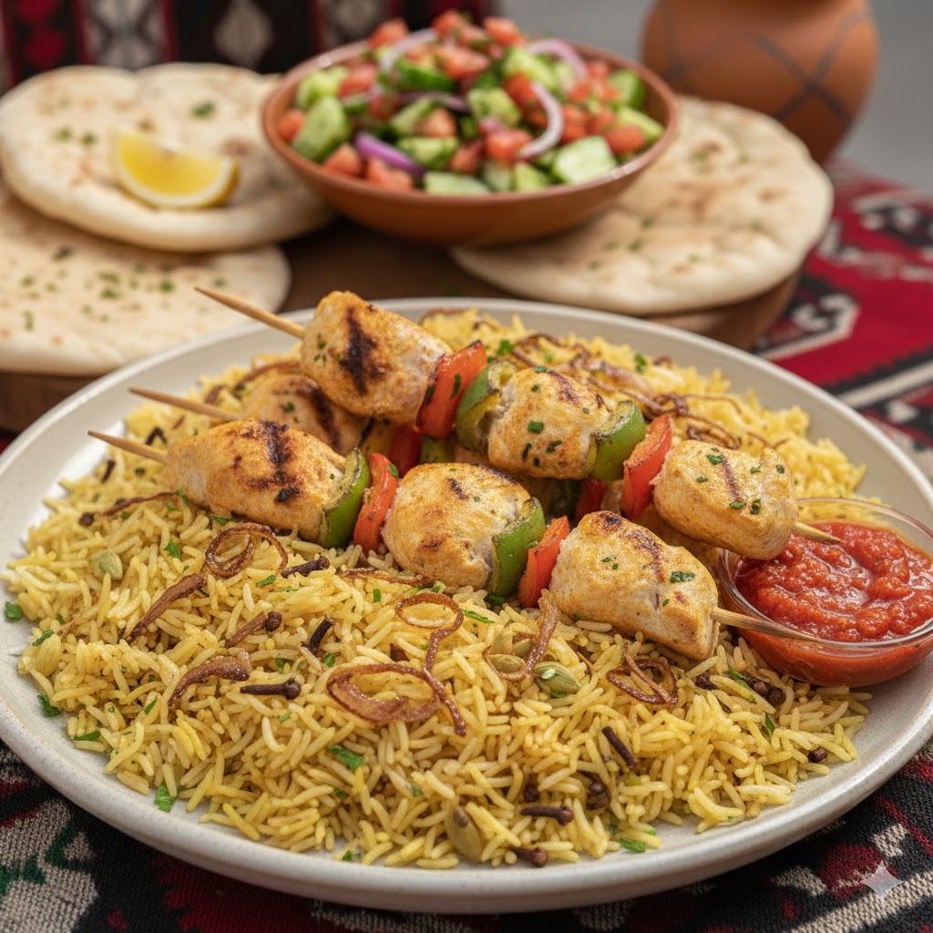 ربع كيلو شيش طاووق + الارز